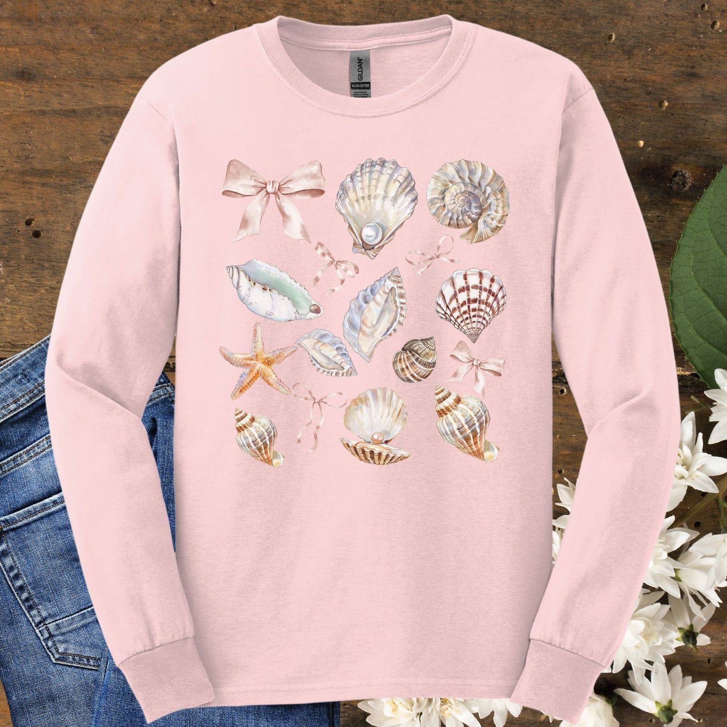 Coastal Seashells Long Sleeve Tee