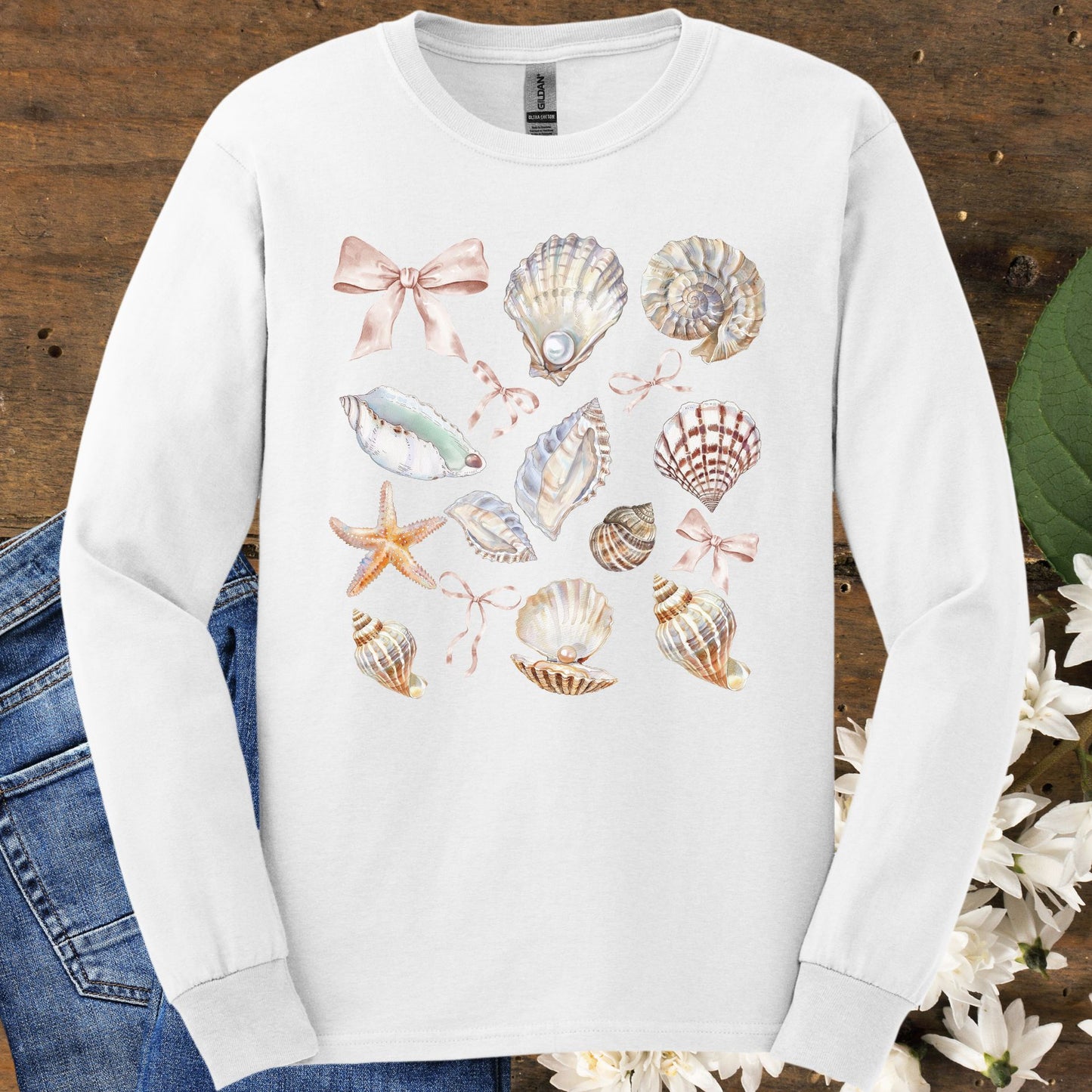 Coastal Seashells Long Sleeve Tee