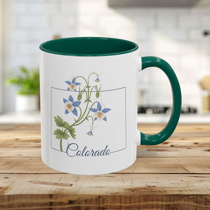 Colorado State Flower Mug - Rocky Mountain Columbine (11/15oz)
