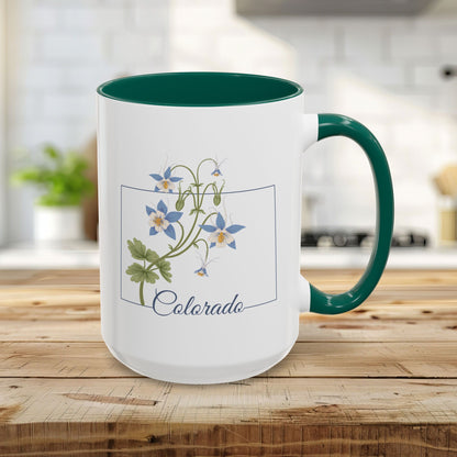 Colorado State Flower Mug - Rocky Mountain Columbine (11/15oz)