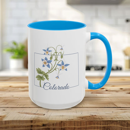 Colorado State Flower Mug - Rocky Mountain Columbine (11/15oz)