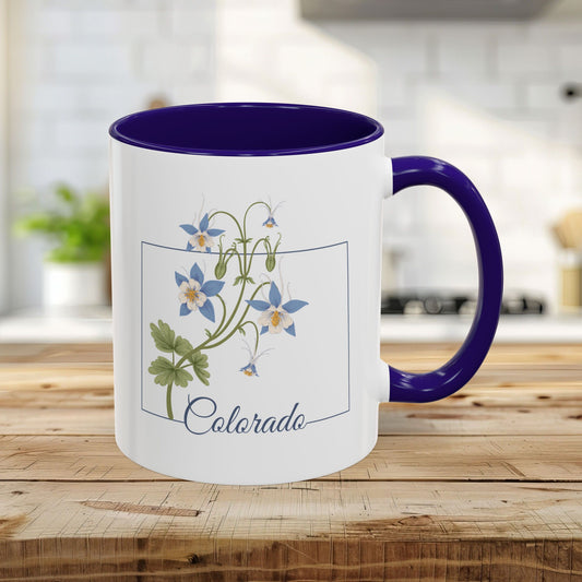 Colorado State Flower Mug - Rocky Mountain Columbine (11/15oz)