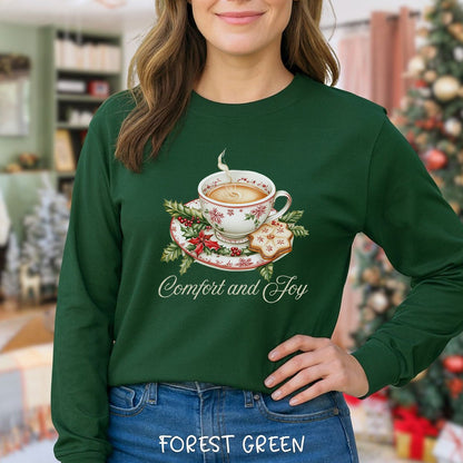 Comfort and Joy Christmas Tea Long Sleeve Tee