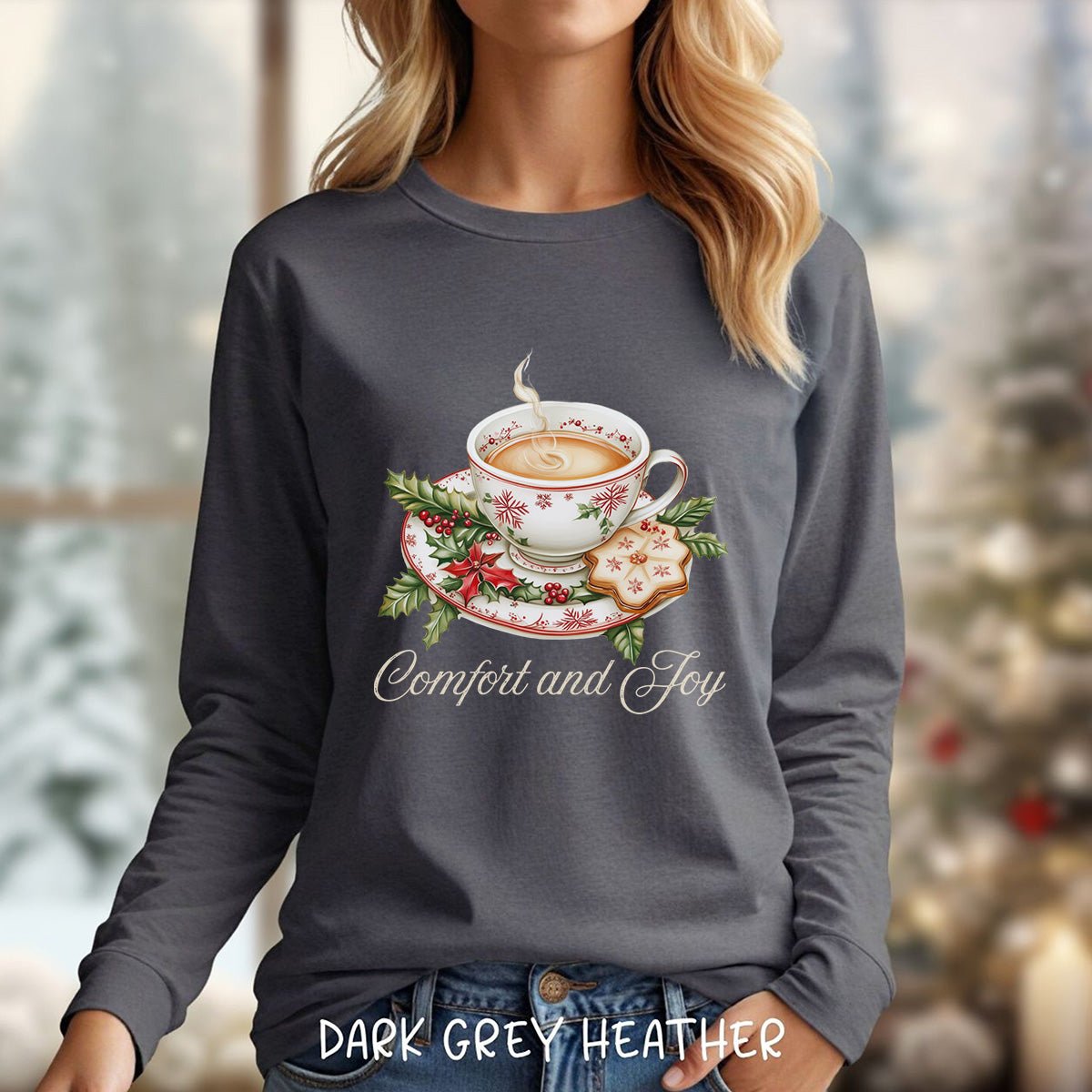 Comfort and Joy Christmas Tea Long Sleeve Tee