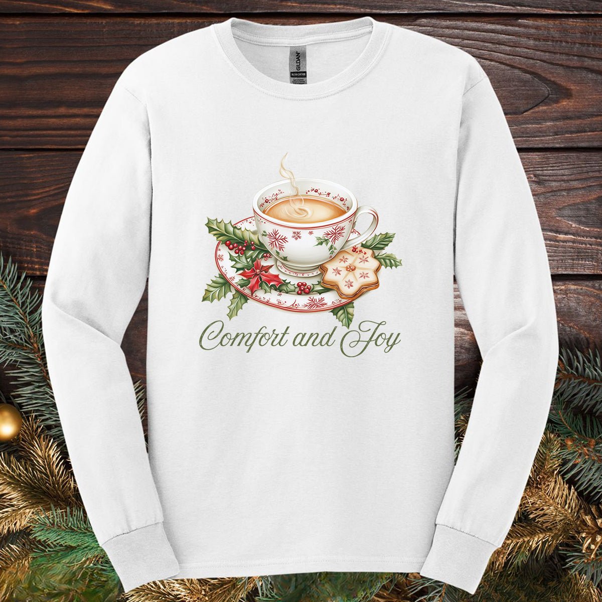 Comfort and Joy Christmas Tea Long Sleeve Tee