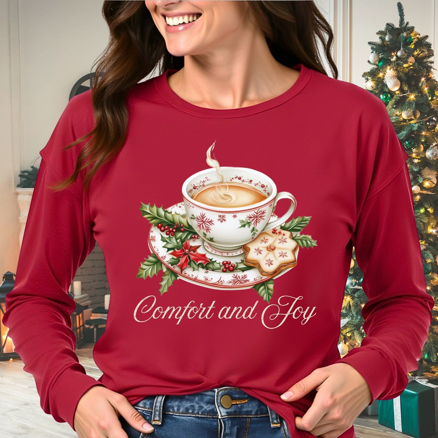 Comfort and Joy Tea Long Sleeve Tee