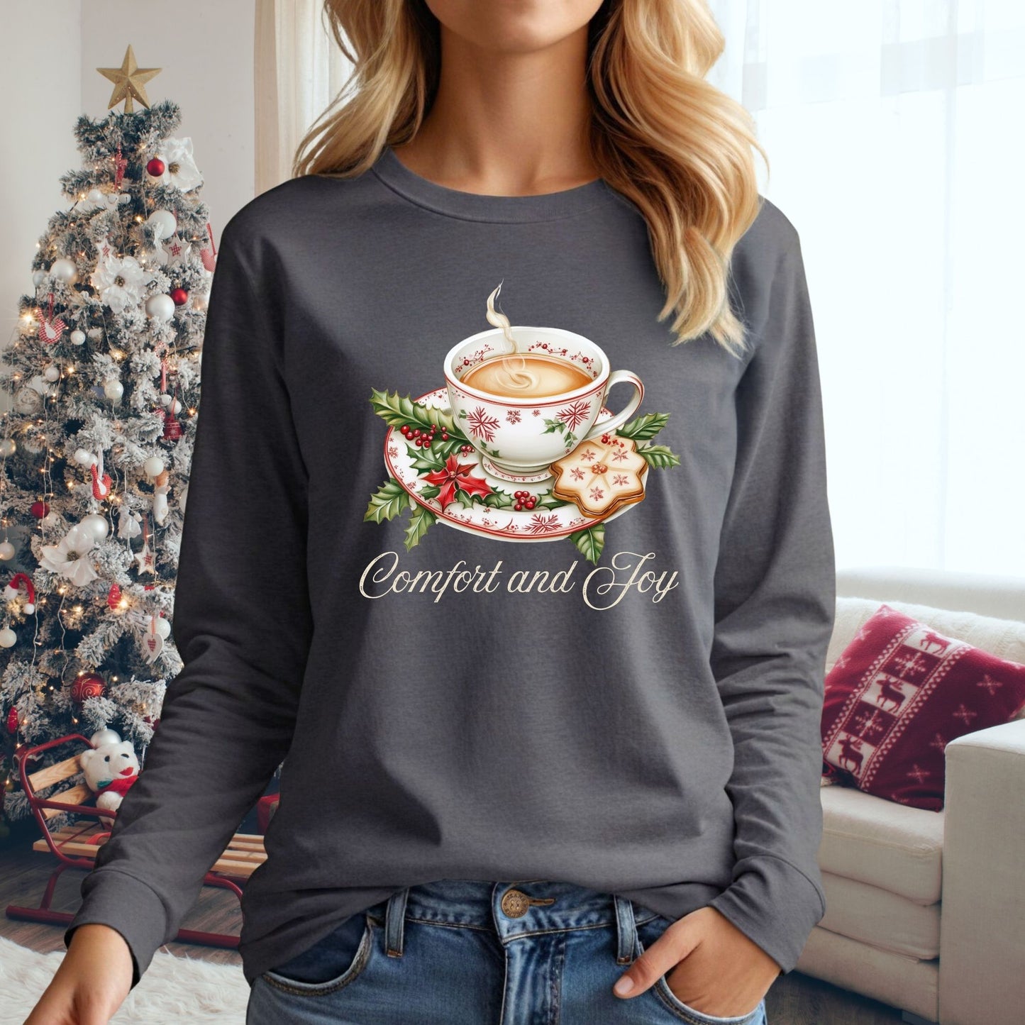 Comfort and Joy Tea Long Sleeve Tee