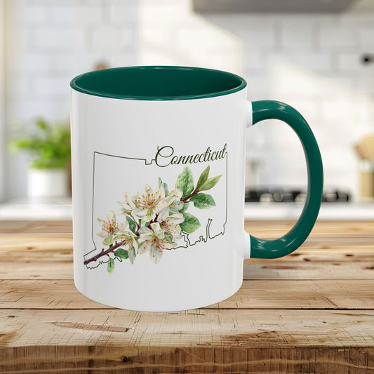 Connecticut State Flower Mug — Mountain Laurel (11/15oz)