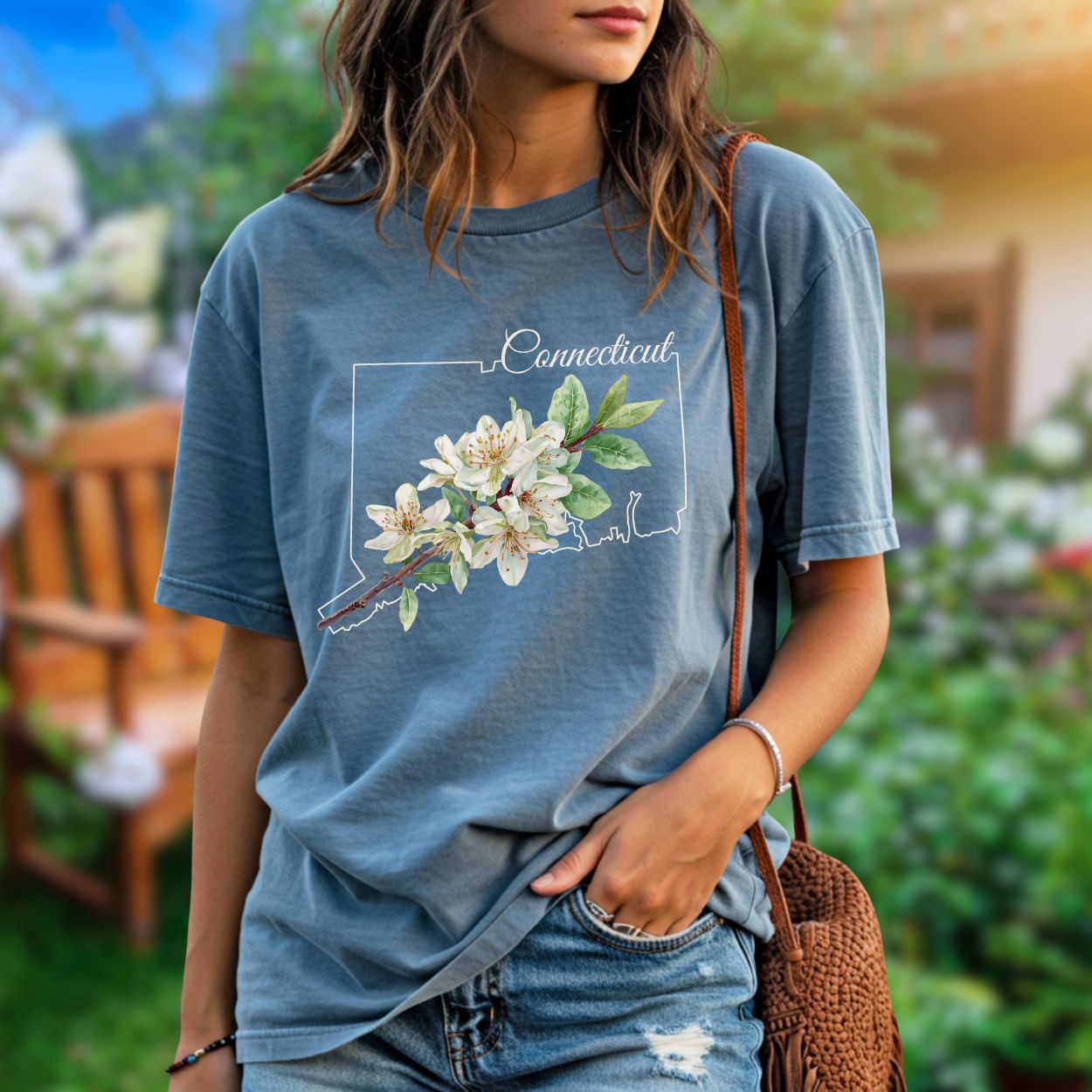 Connecticut State Flower T-Shirt — Mountain Laurel