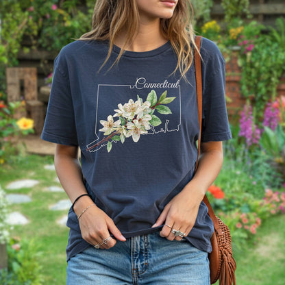 Connecticut State Flower T-Shirt — Mountain Laurel