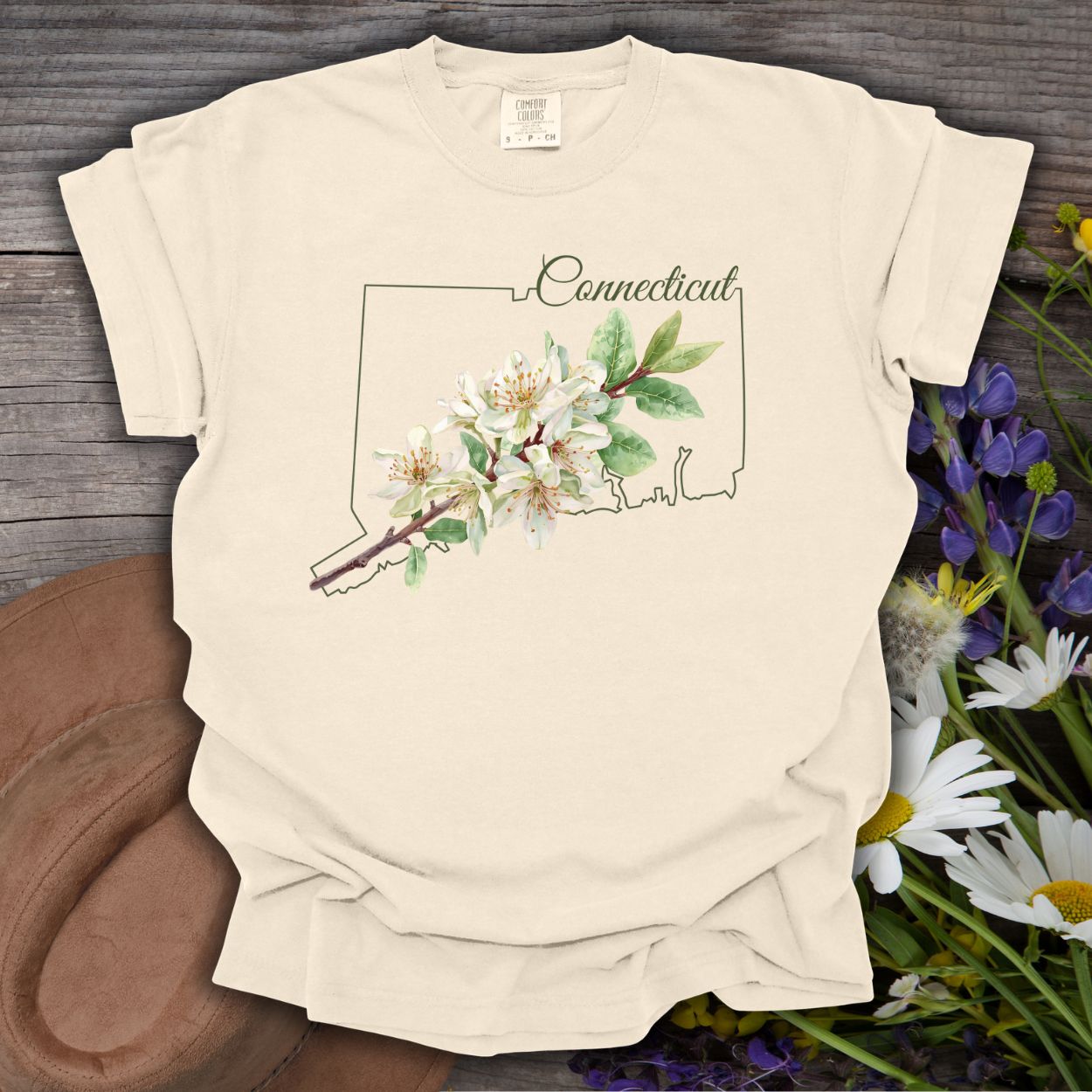 Connecticut State Flower T-Shirt — Mountain Laurel