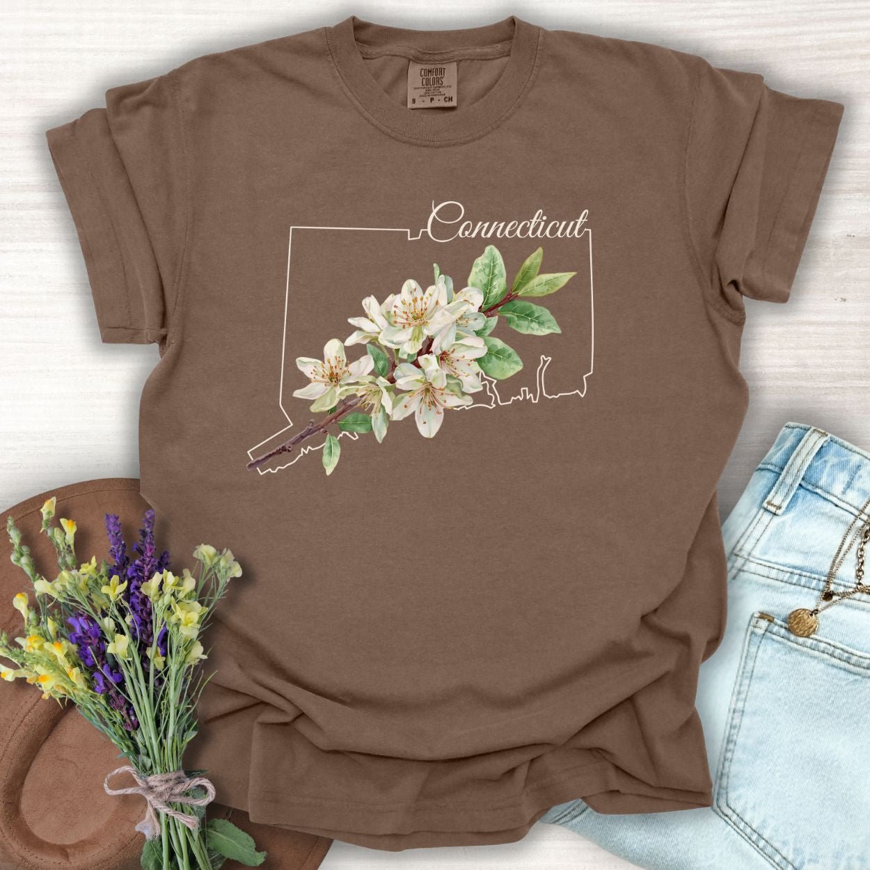 Connecticut State Flower T-Shirt — Mountain Laurel