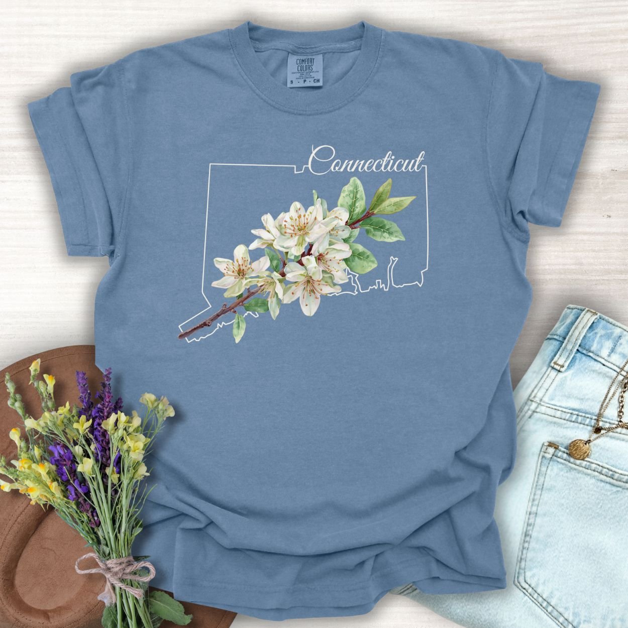Connecticut State Flower T-Shirt — Mountain Laurel