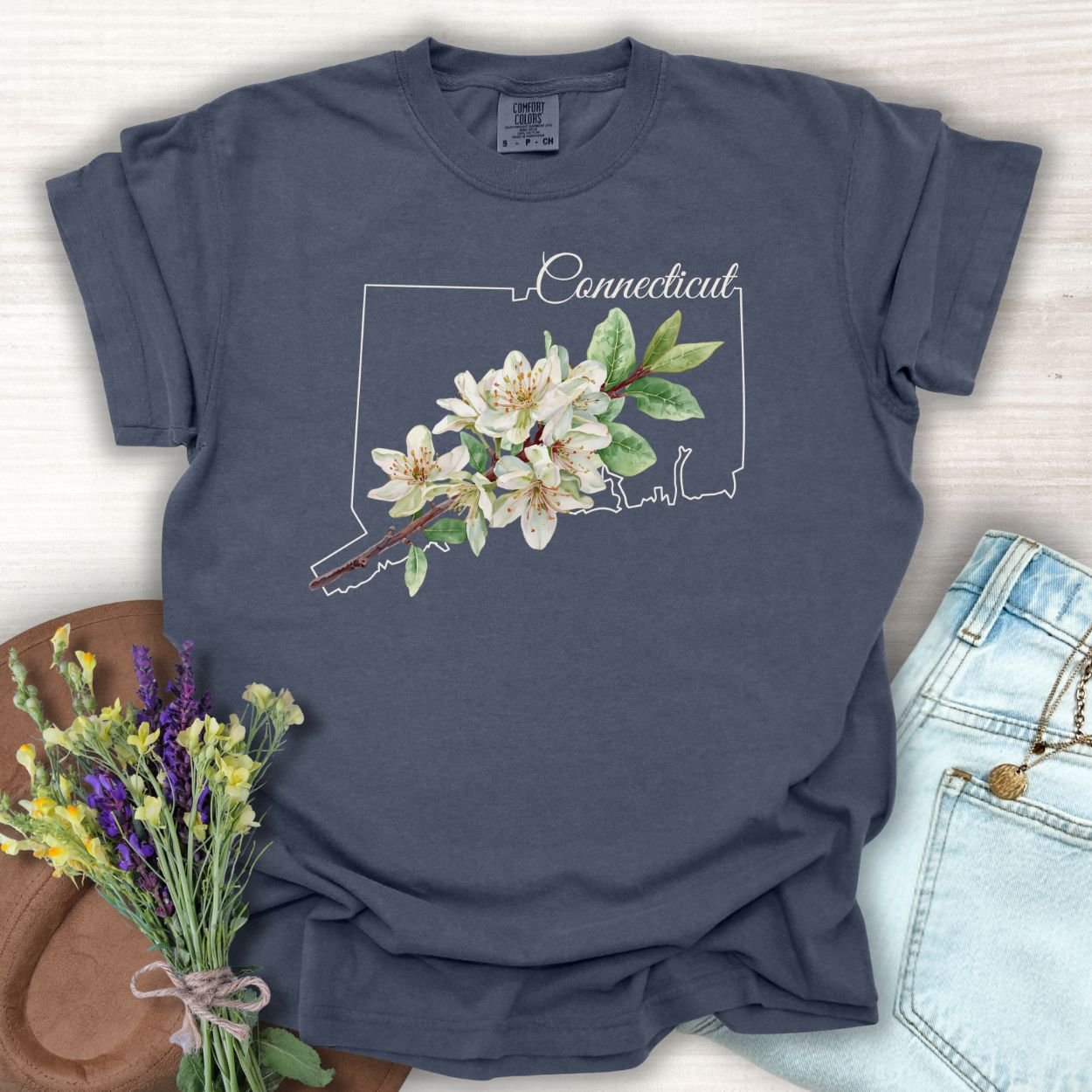 Connecticut State Flower T-Shirt — Mountain Laurel