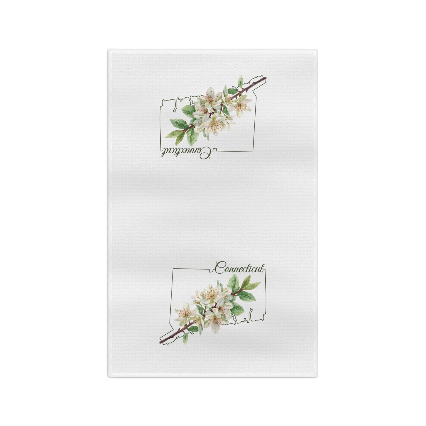 Connecticut State Flower Tea Towel — Mountain Laurel