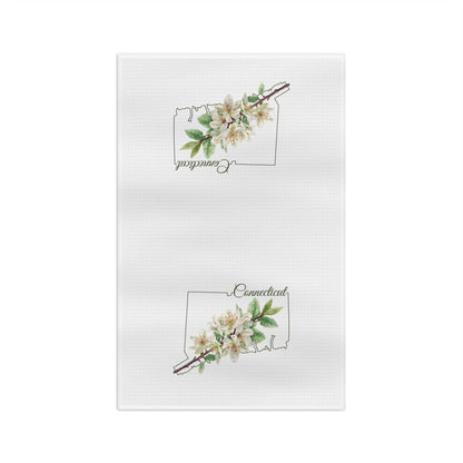 Connecticut State Flower Tea Towel — Mountain Laurel