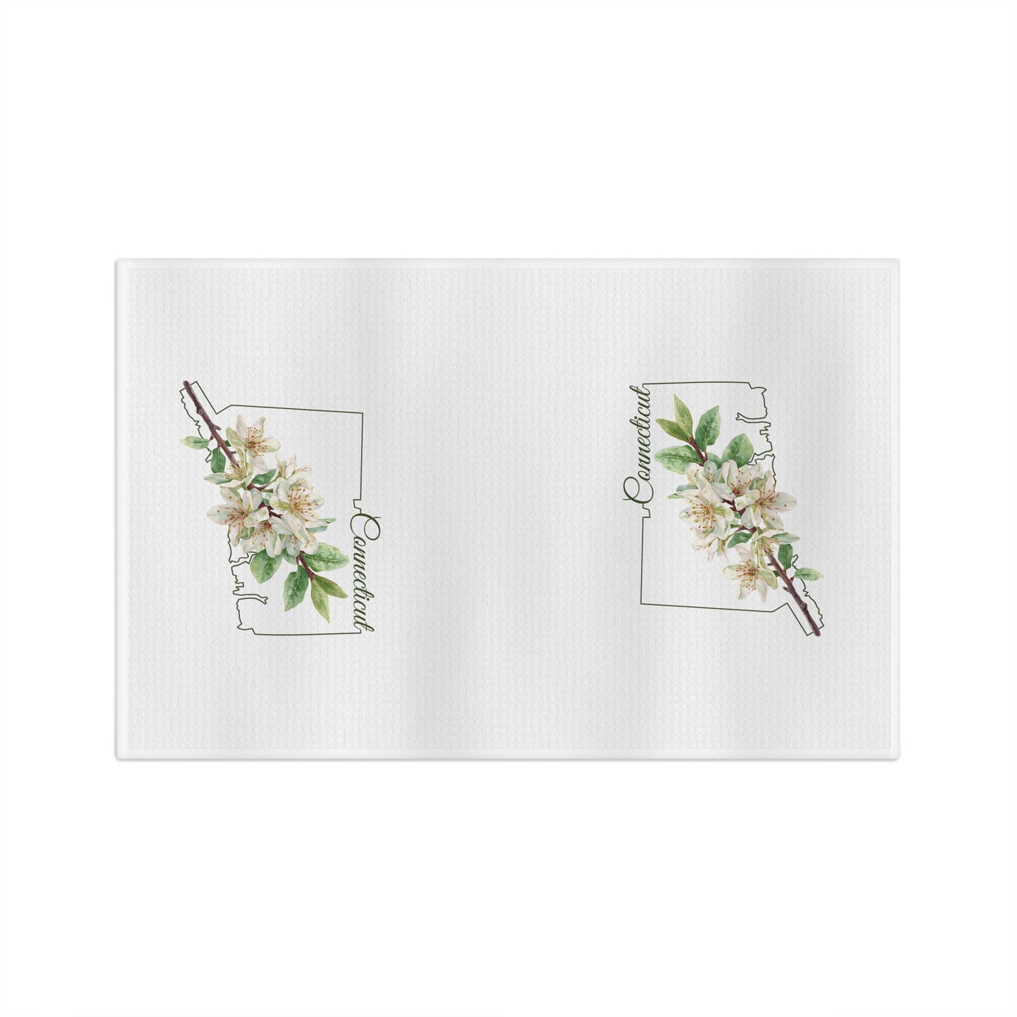 Connecticut State Flower Tea Towel — Mountain Laurel