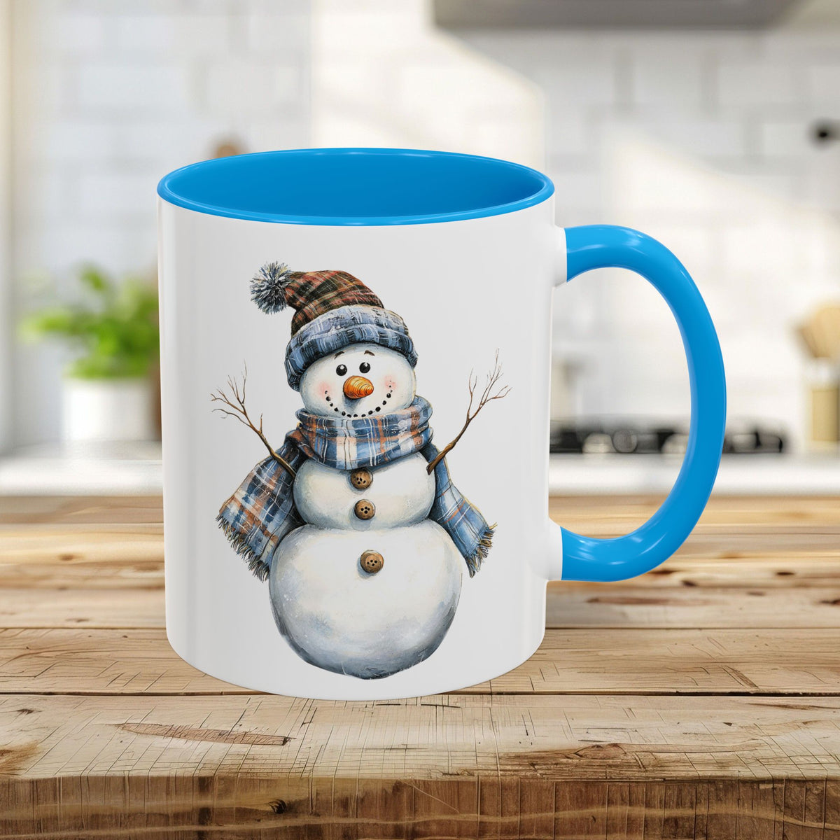 Country Blue Snowman Mug (11/15oz)