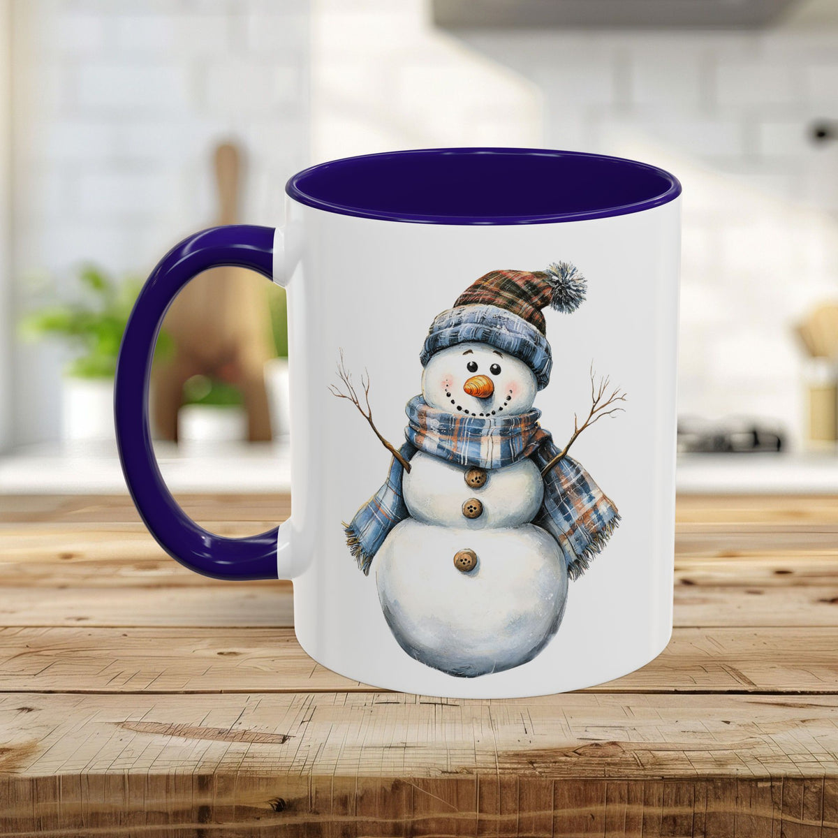 Country Blue Snowman Mug (11/15oz)
