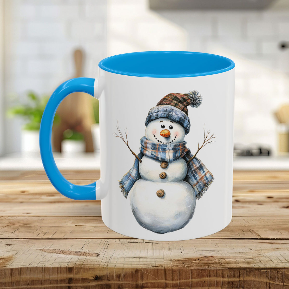 Country Blue Snowman Mug (11/15oz)