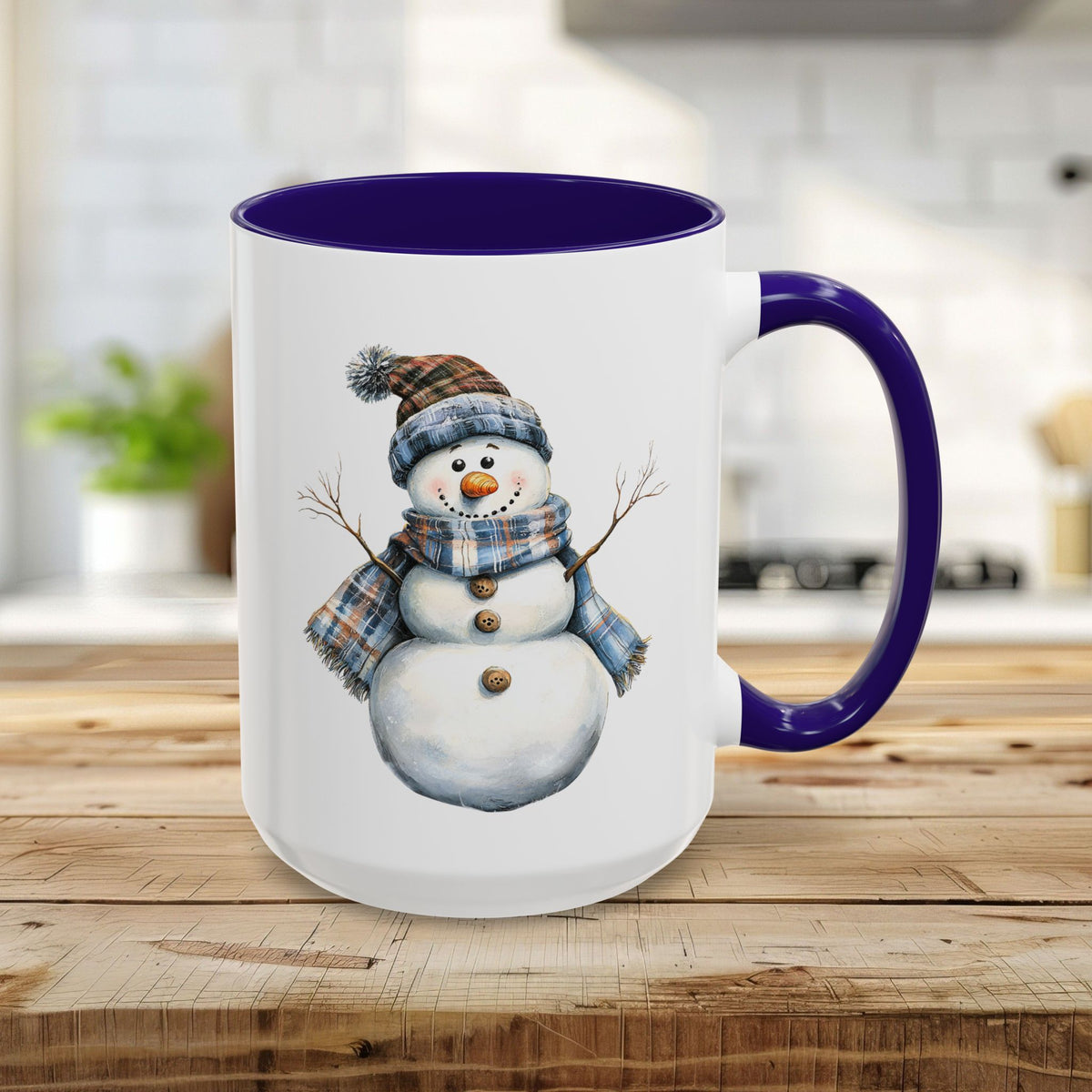 Country Blue Snowman Mug (11/15oz)