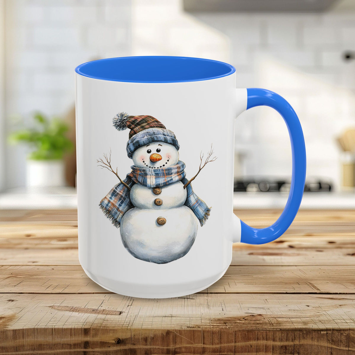 Country Blue Snowman Mug (11/15oz)