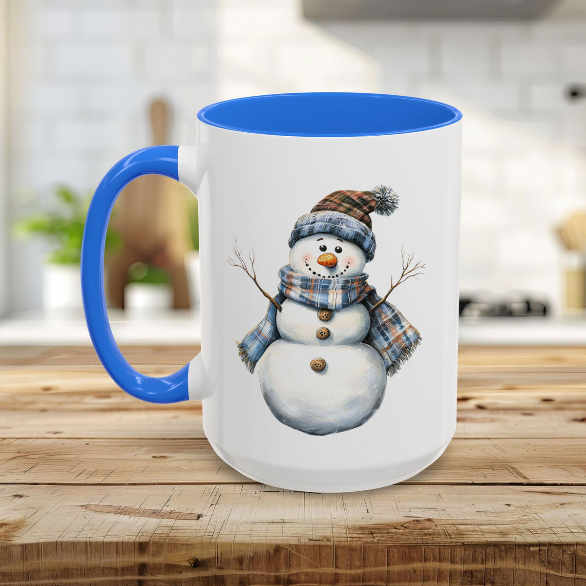 Country Blue Snowman Mug (11/15oz)