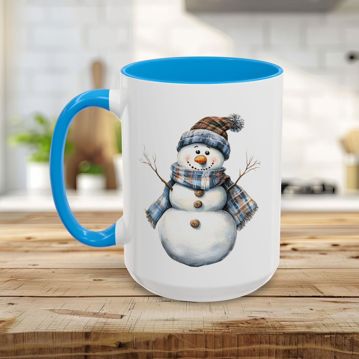 Country Blue Snowman Mug (11/15oz)