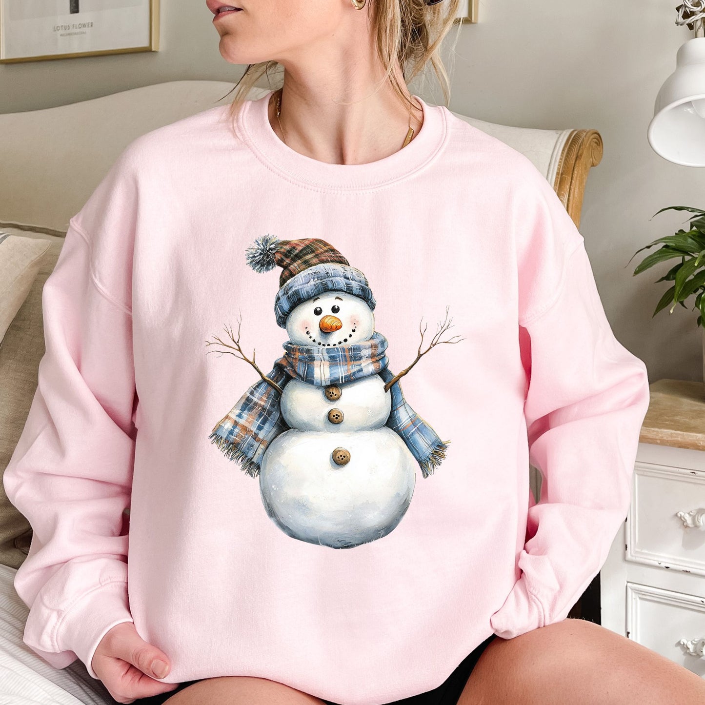 Country Blue Snowman Sweatshirt