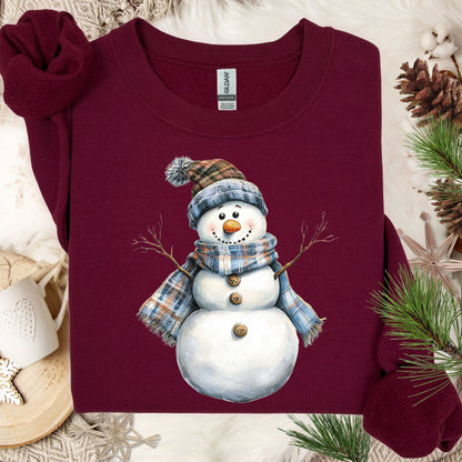 Country Blue Snowman Sweatshirt