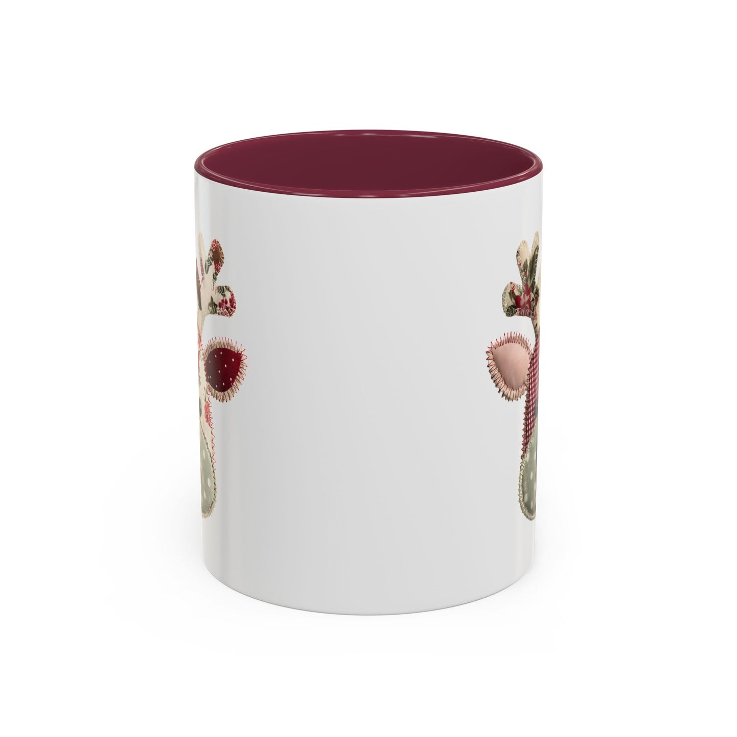 Country Christmas Patchwork Rudolph 11 & 15 oz. Mug