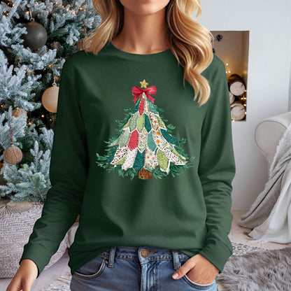Country Christmas Tree Long Sleeve Tee
