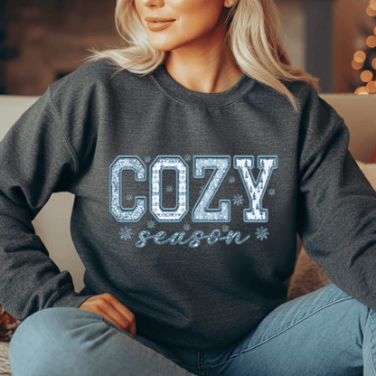 Cozy Season Faux Patchwork Sweatshirt