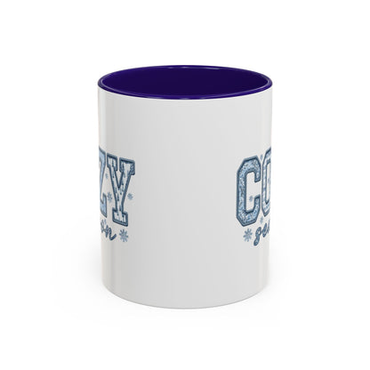 Cozy Winter Season Preppy Patchwork Mug (11/15oz)