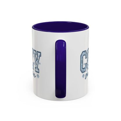 Cozy Winter Season Preppy Patchwork Mug (11/15oz)