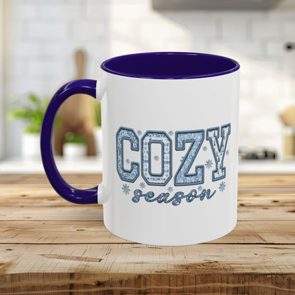 Cozy Winter Season Preppy Patchwork Mug (11/15oz)