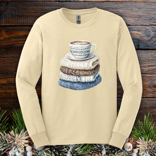 Cozy Winter Wool Sweaters Long Sleeve Tee