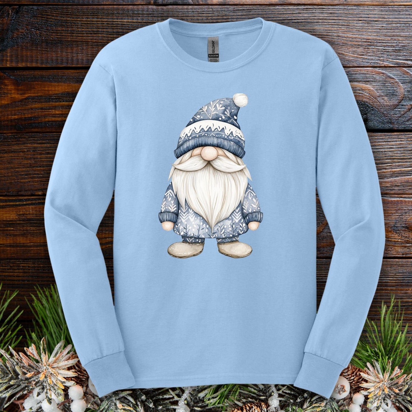 Cozy and Cute Nordic Gnome Long Sleeve Tee