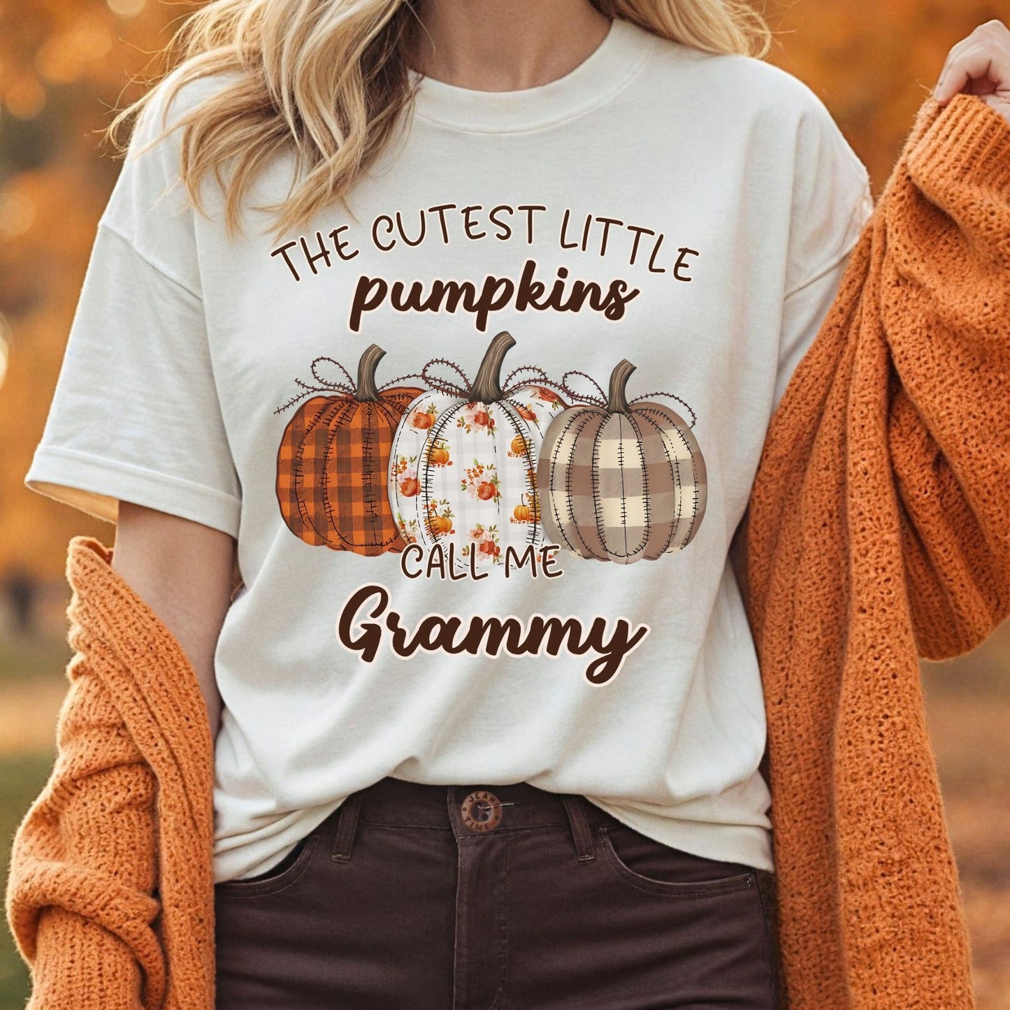 Customizable Grandmother Pumpkin T-Shirt
