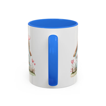 Cute Blue Valentine's Heart Cottage Mug (11/15oz)
