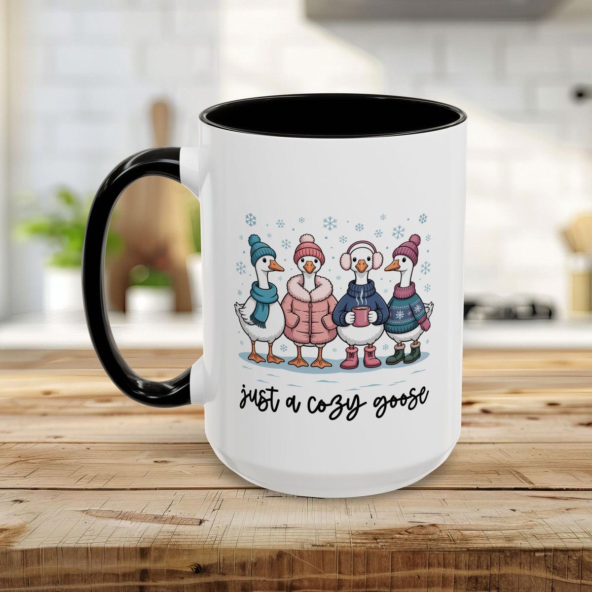 Cute Cozy Winter Geese Mug (11/15oz)