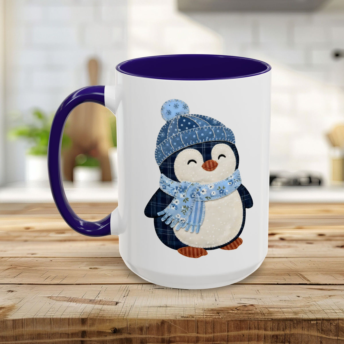 Cute Faux Patchwork Penguin Mug (11/15oz)
