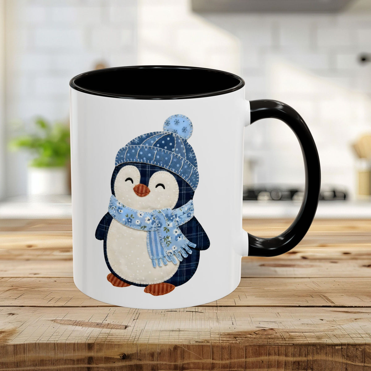 Cute Faux Patchwork Penguin Mug (11/15oz)
