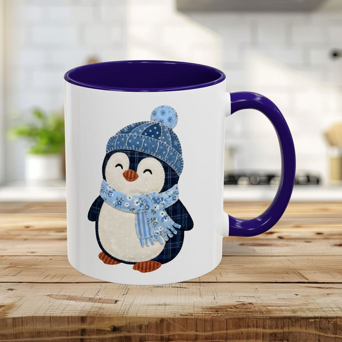 Cute Faux Patchwork Penguin Mug (11/15oz)