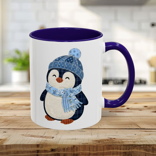 Cute Faux Patchwork Penguin Mug (11/15oz)
