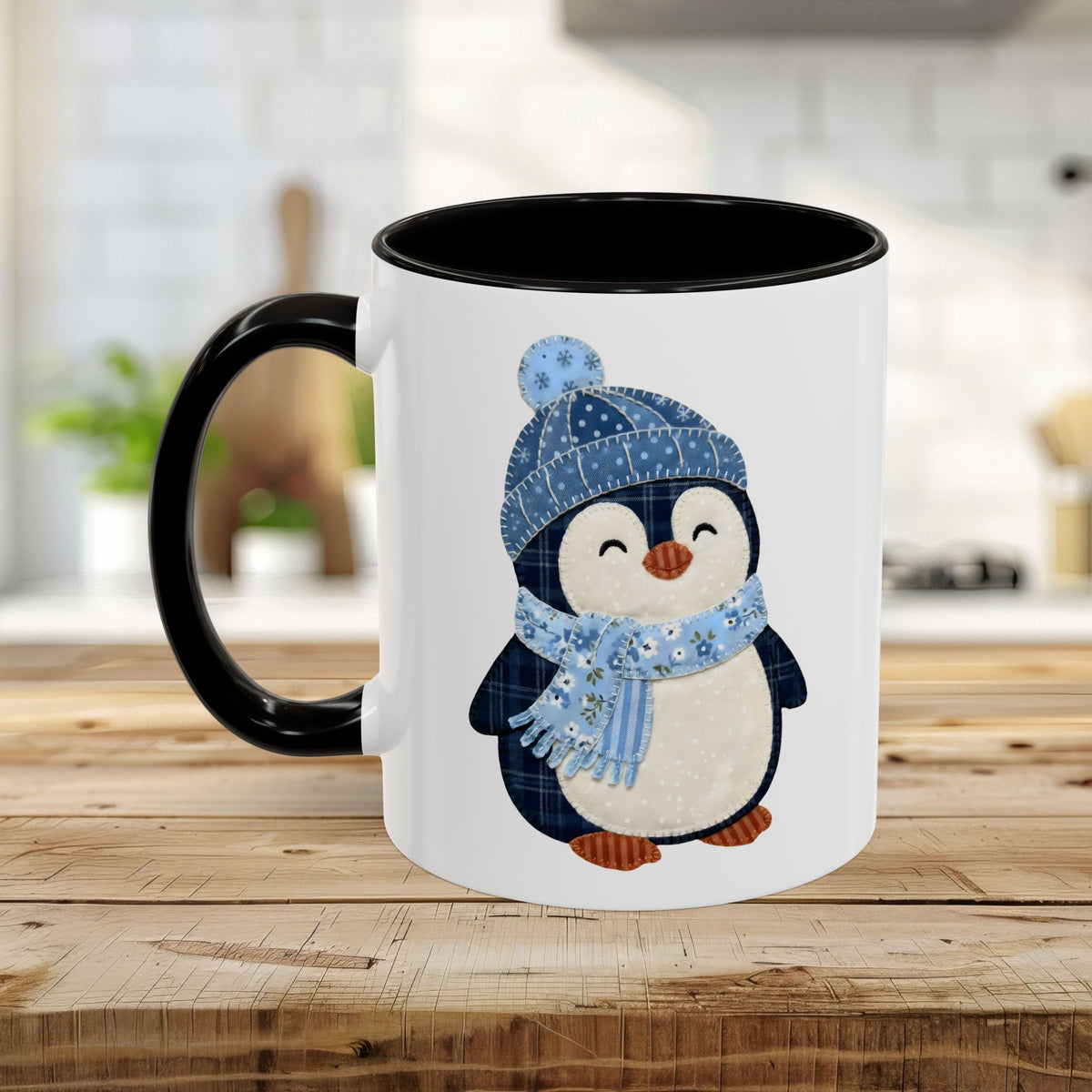 Cute Faux Patchwork Penguin Mug (11/15oz)