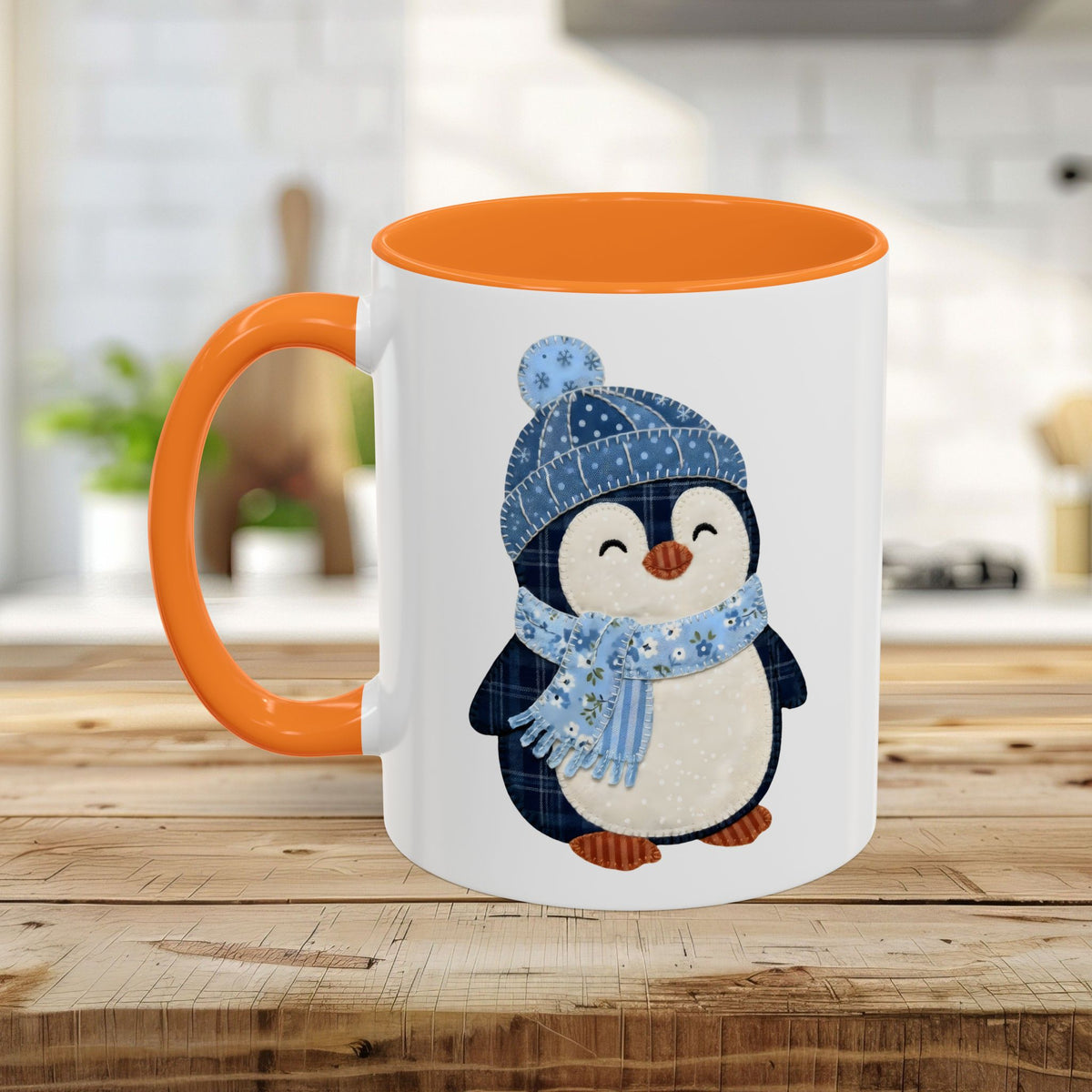 Cute Faux Patchwork Penguin Mug (11/15oz)
