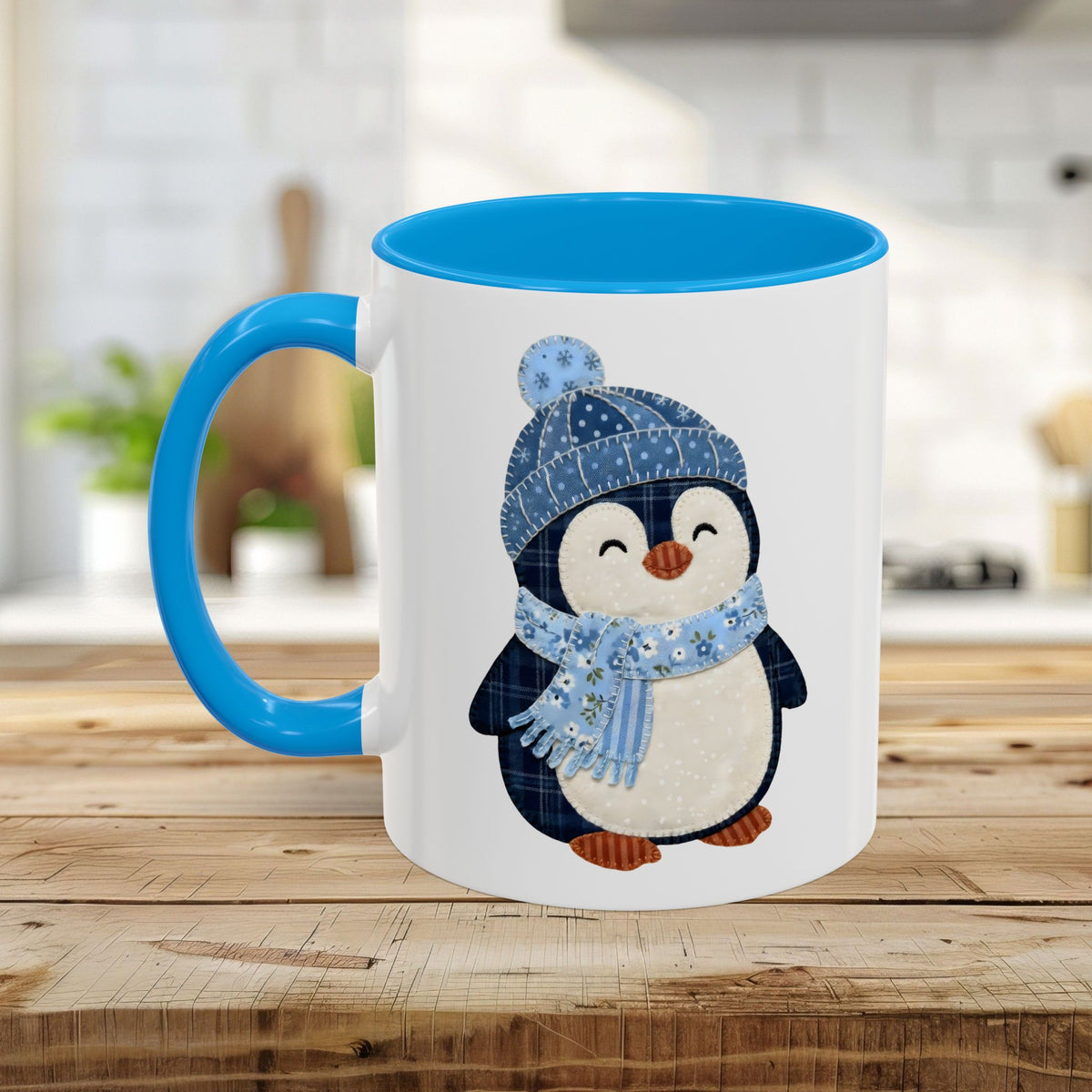 Cute Faux Patchwork Penguin Mug (11/15oz)