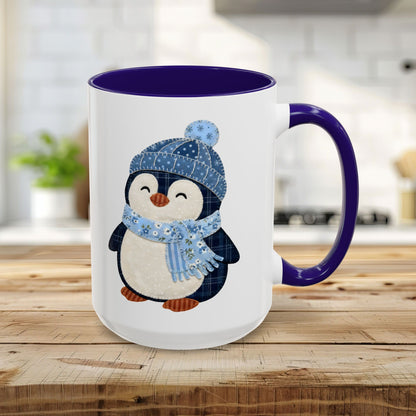 Cute Faux Patchwork Penguin Mug (11/15oz)