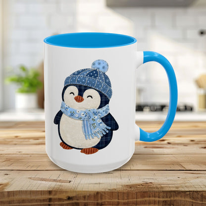 Cute Faux Patchwork Penguin Mug (11/15oz)